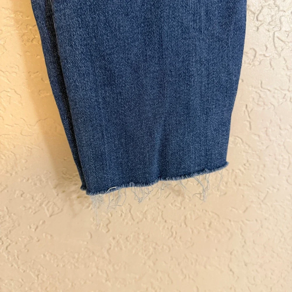 Just Black Denim Jeans Women 26 Blue‎ Raw Hem High Rise Straight Leg
